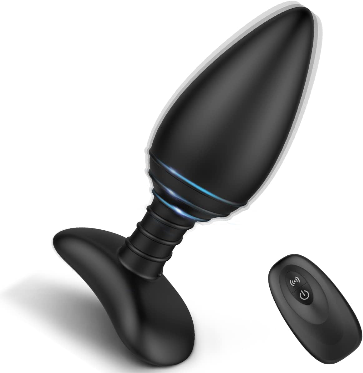 Vibrating Butt Plug, Silicone Rechargeable Anal Vibrator with Remote Control 6 Vibration Modes Waterproof Anal Sex Toys for Men, Women and Couples Black